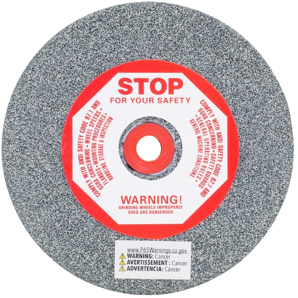 6-in. X 1/2-in. X 1-in. Bench Seat Grinding Wheel 46 Grit, Aluminum Oxide